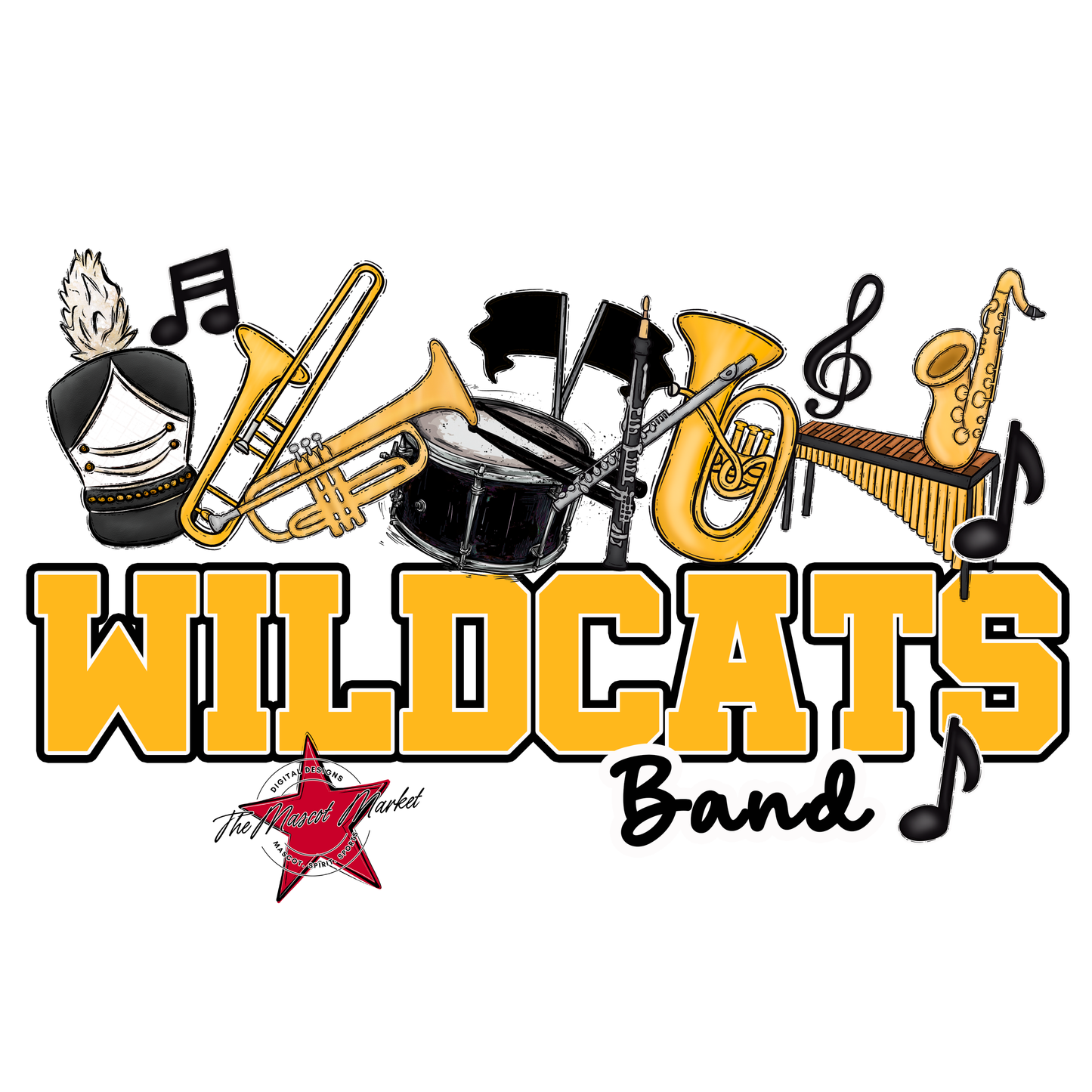 Wildcats Varsity Band-Yellow