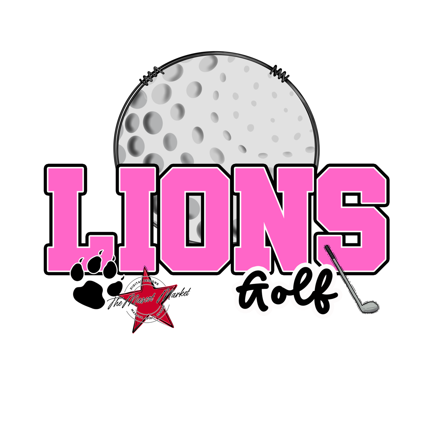 Lions Varsity Golf-Baby Pink