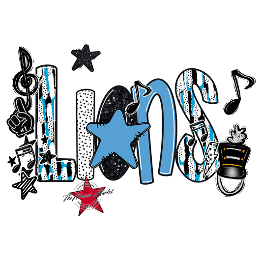 Lions Band Scrape-Carolina Blue