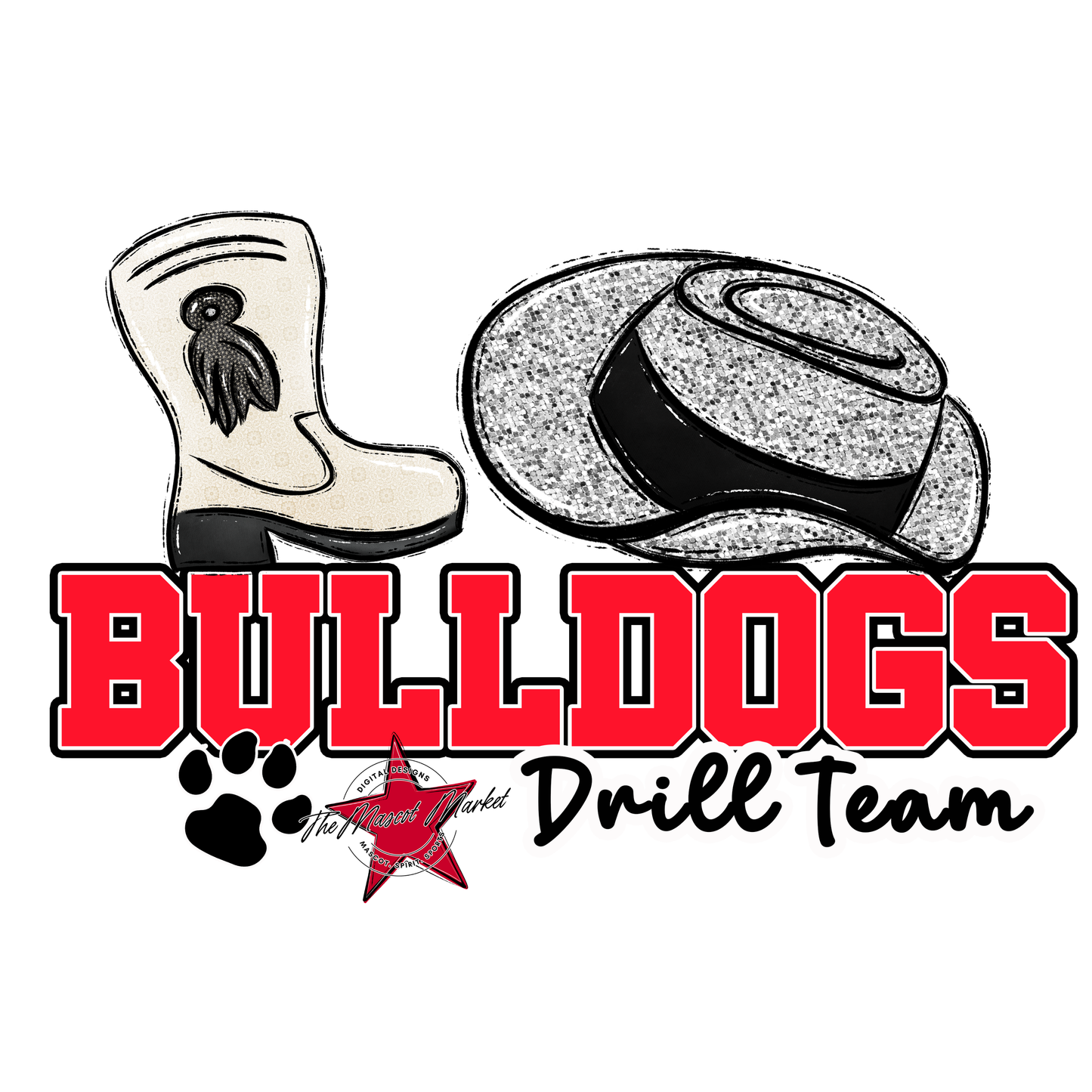 Bulldogs Varsity Drillteam-Bright Red