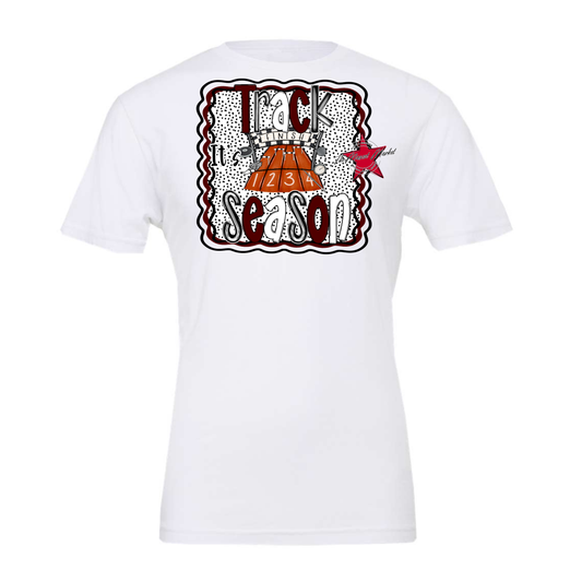 It's Track Season Dot Design-Maroon