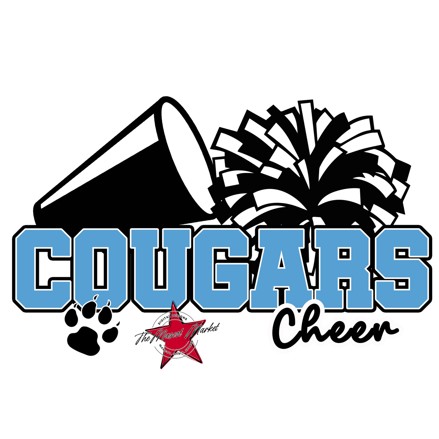 Cougars Varsity Cheer-Carolina Blue
