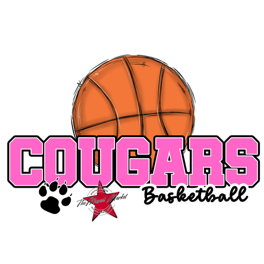 Cougars Varsity Basketball-Baby Pink