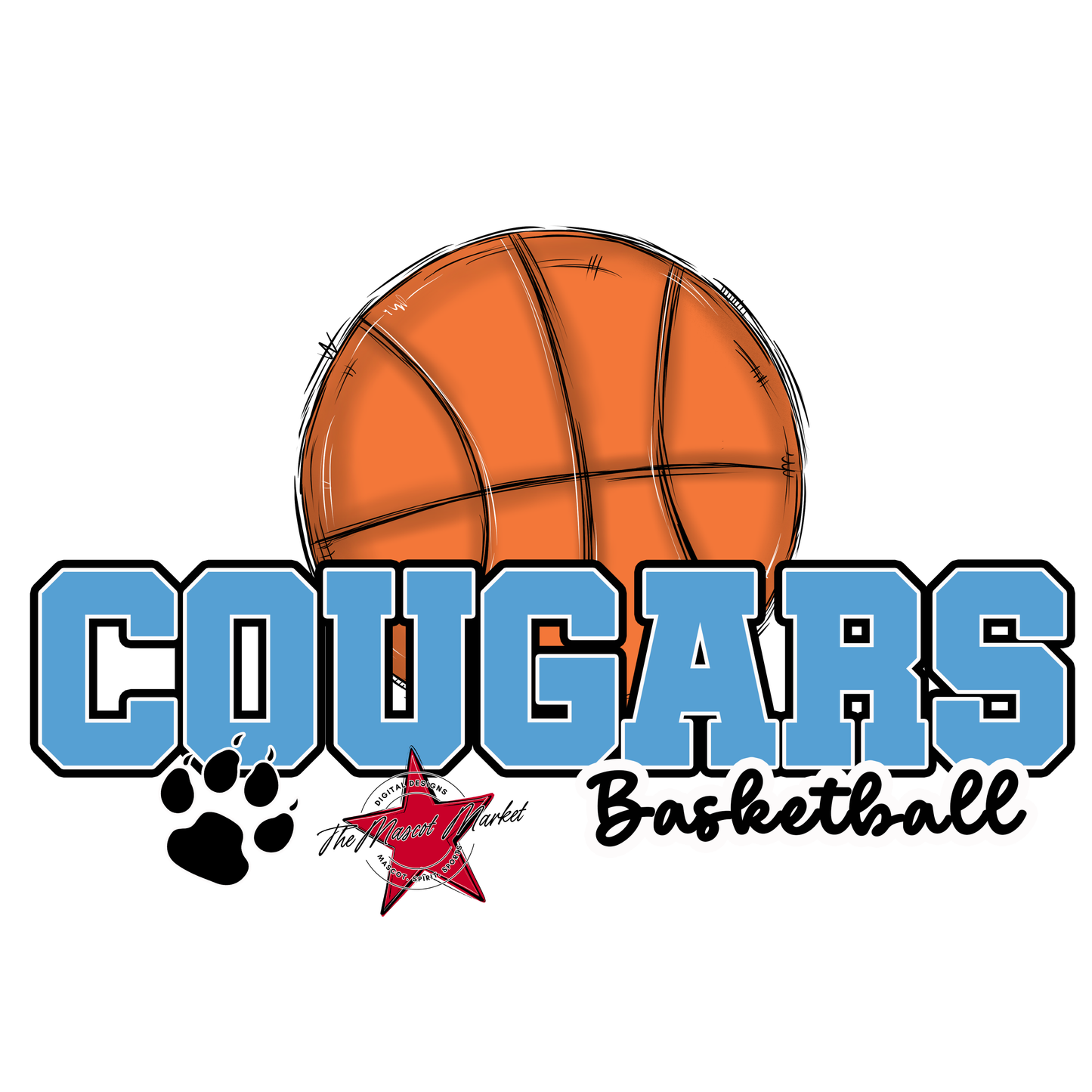 Cougars Varsity Basketball-Carolina Blue