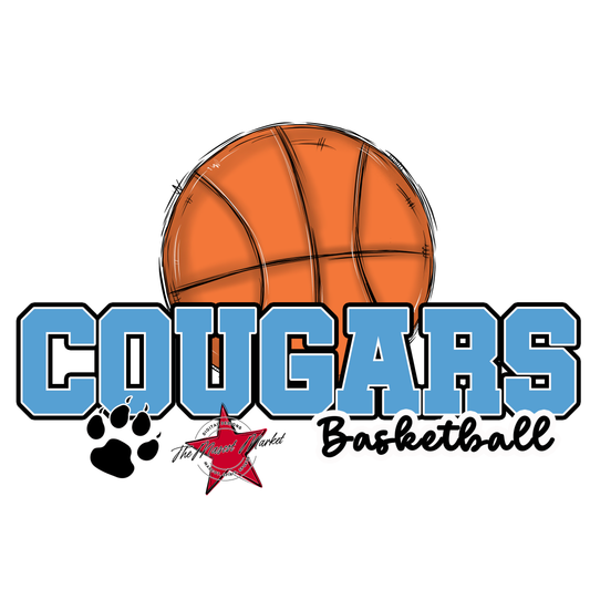 Cougars Varsity Basketball-Carolina Blue