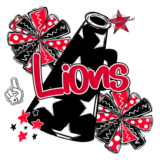 Lions Alpha Megaphone Design-Red