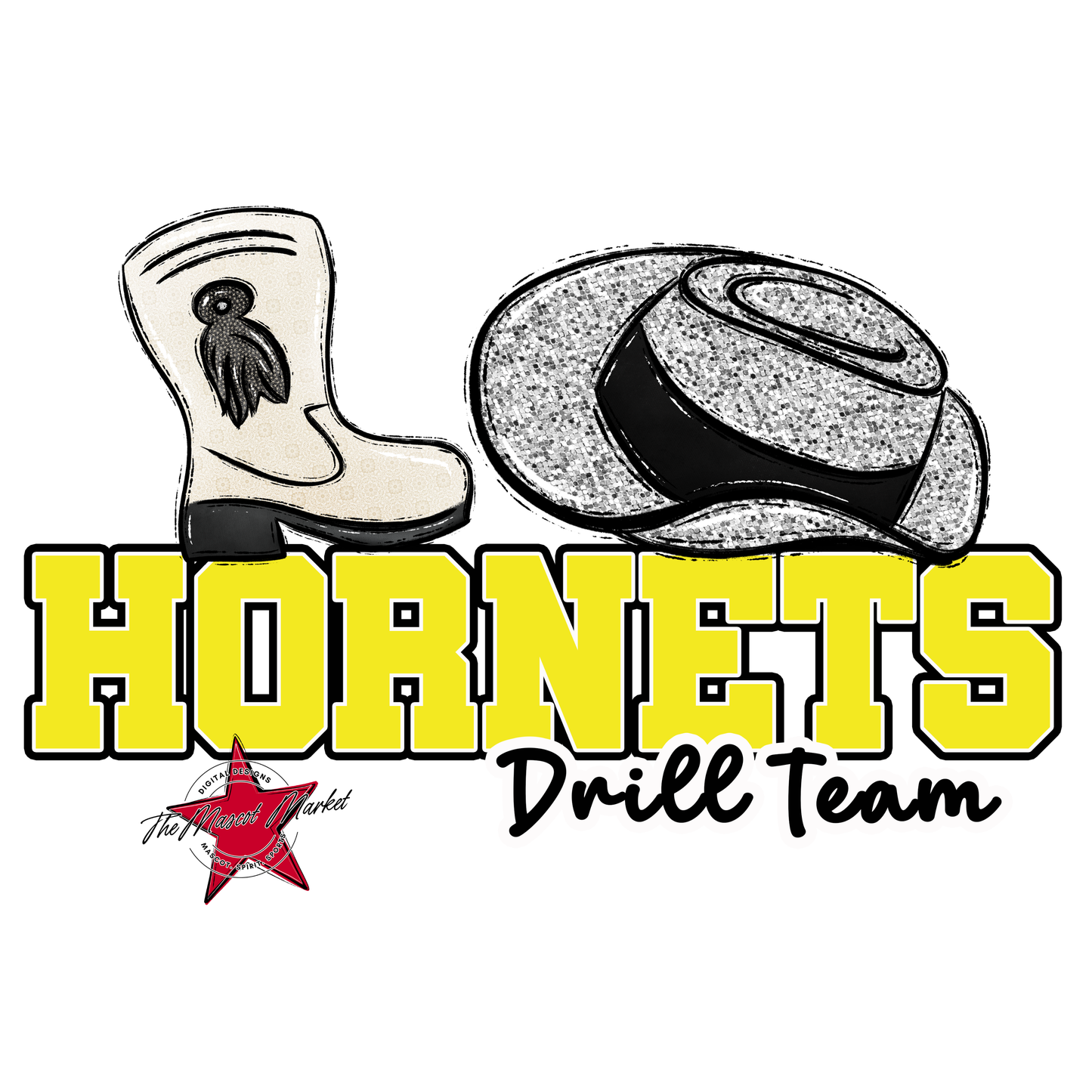 Hornets Varsity Drillteam-Bright Yellow
