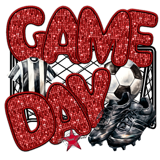 Game Day Soccer Design-Red