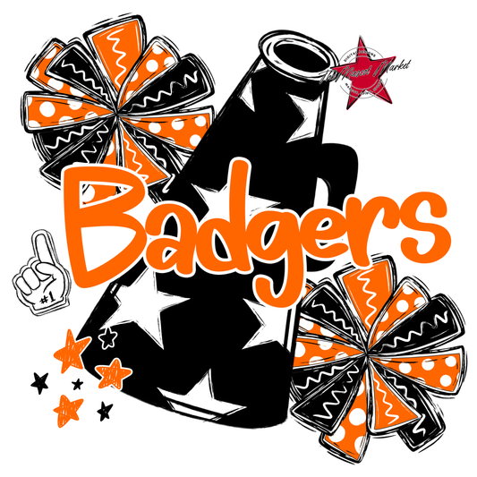 Badgers Alpha Cheer Megaphone-Orange