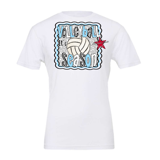It's Volleyball Season Design-Columbia Blue
