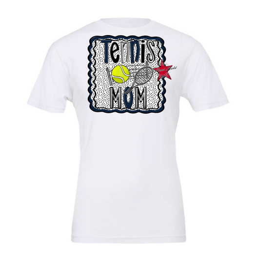Tennis Mom Dot Design-Navy