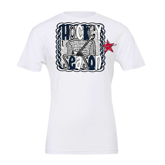 It's Hockey Season Dot Design-Navy