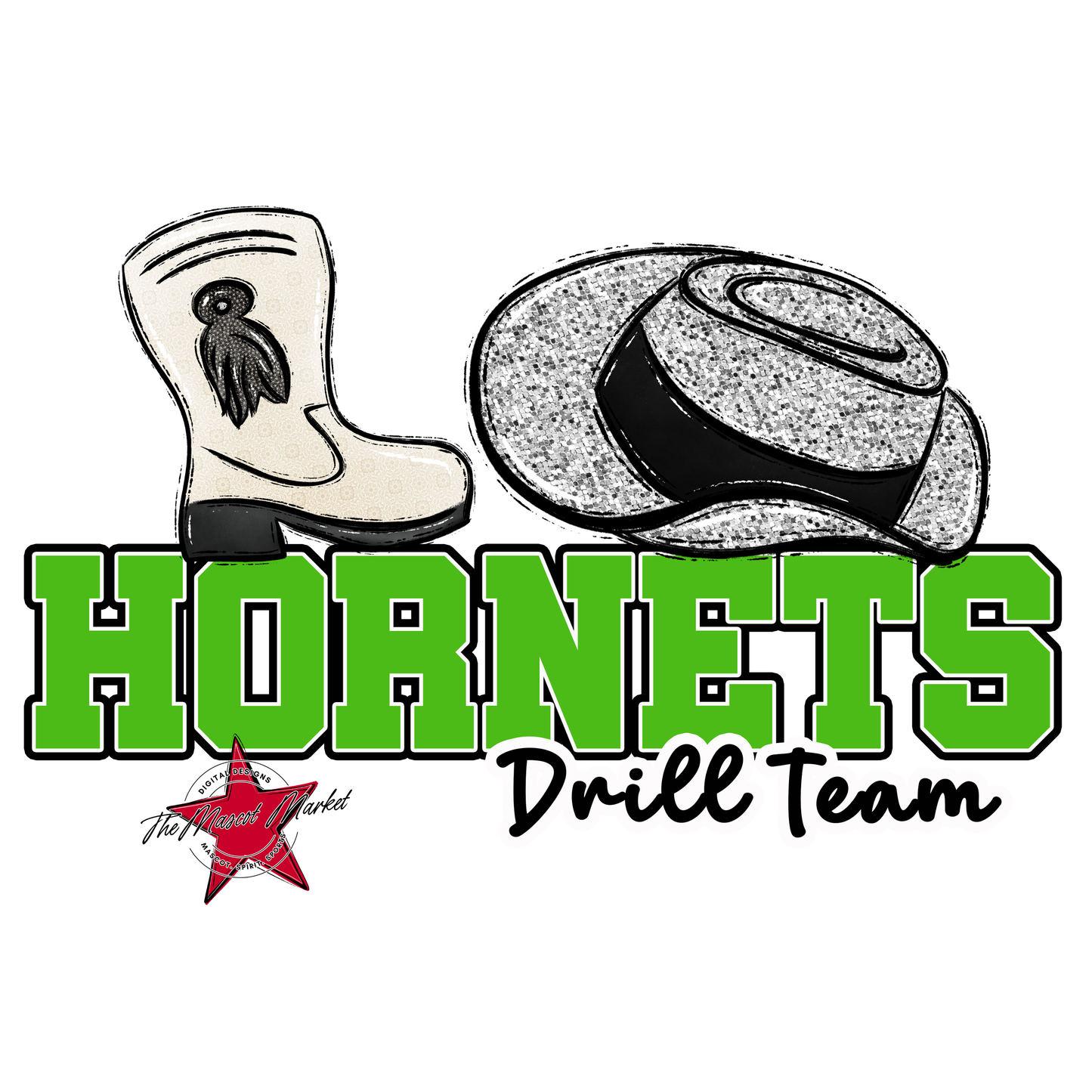 Hornets Varsity Drillteam-Bright Green