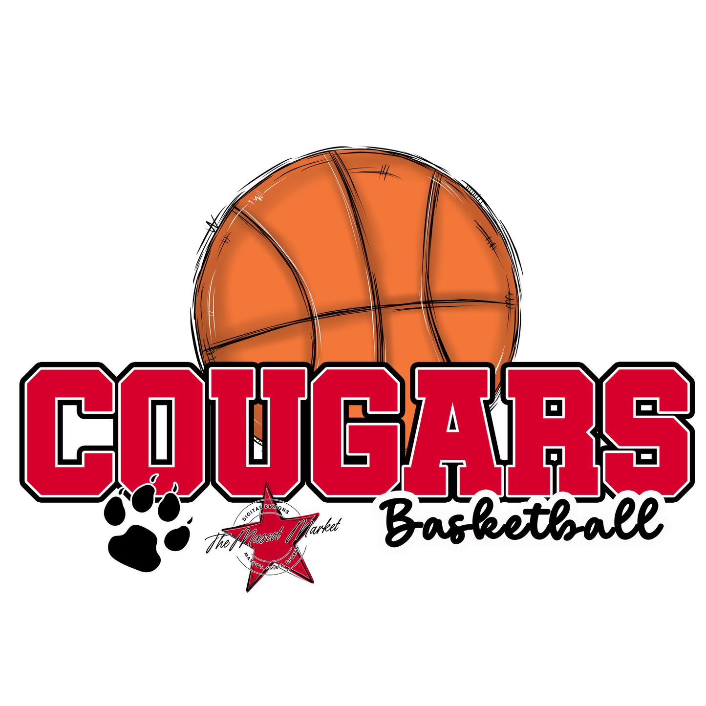 Cougars Varsity Basketball-Red