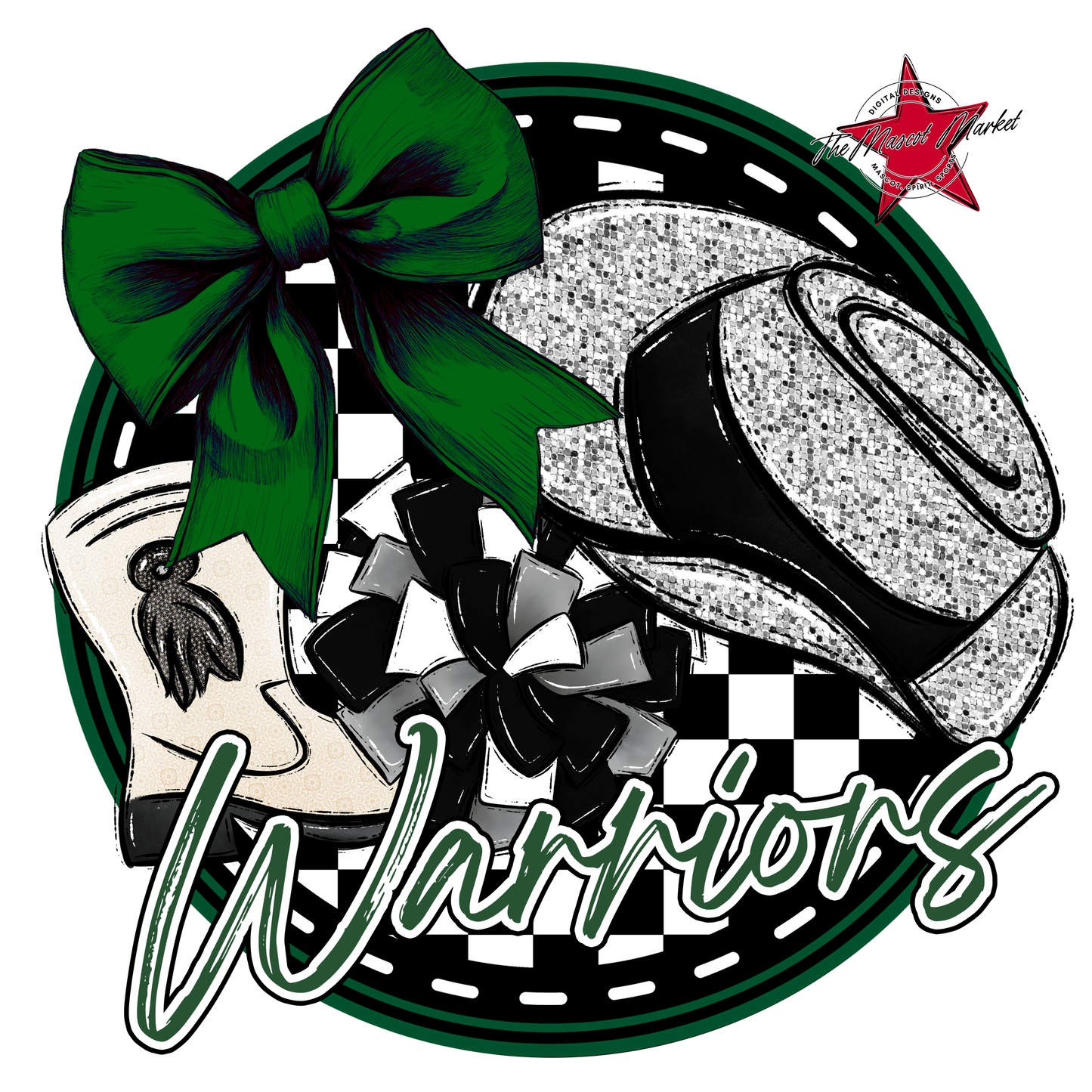 Warriors Circle Drillteam Design-Green