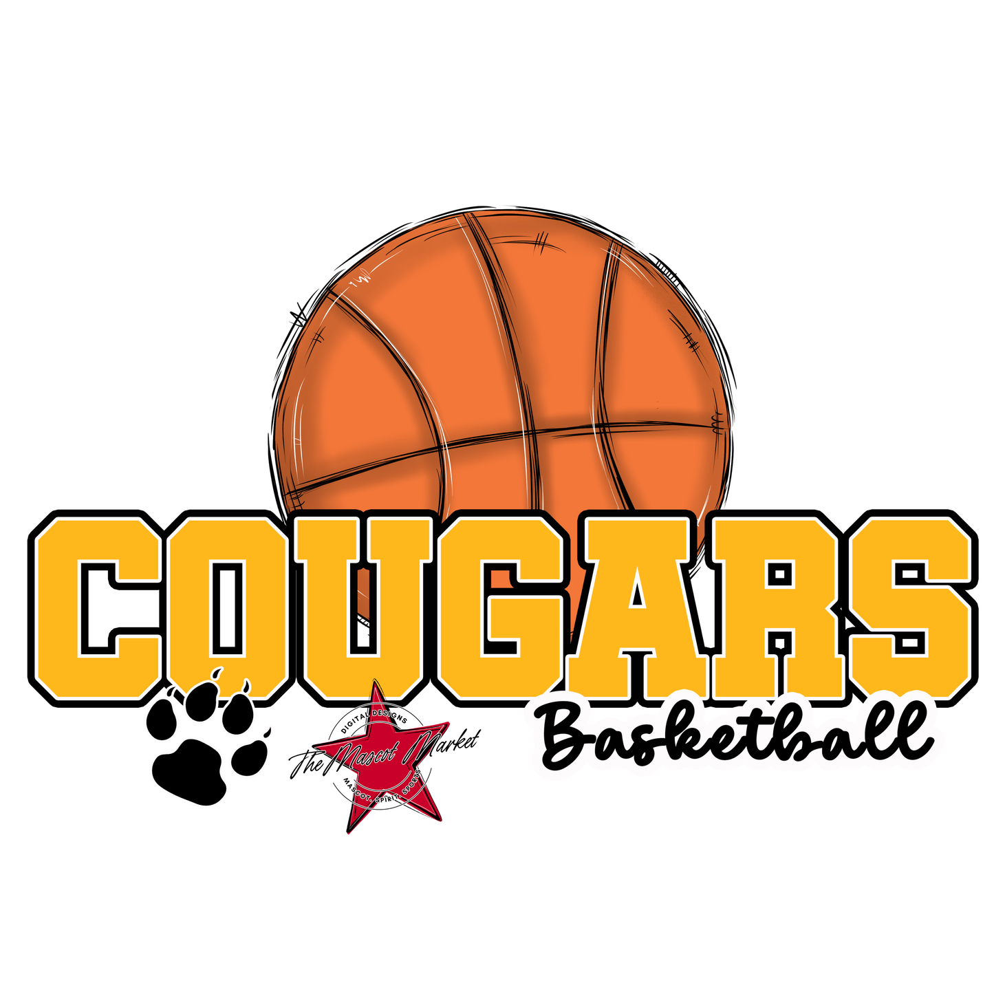 Cougars Varsity Basketball-Yellow