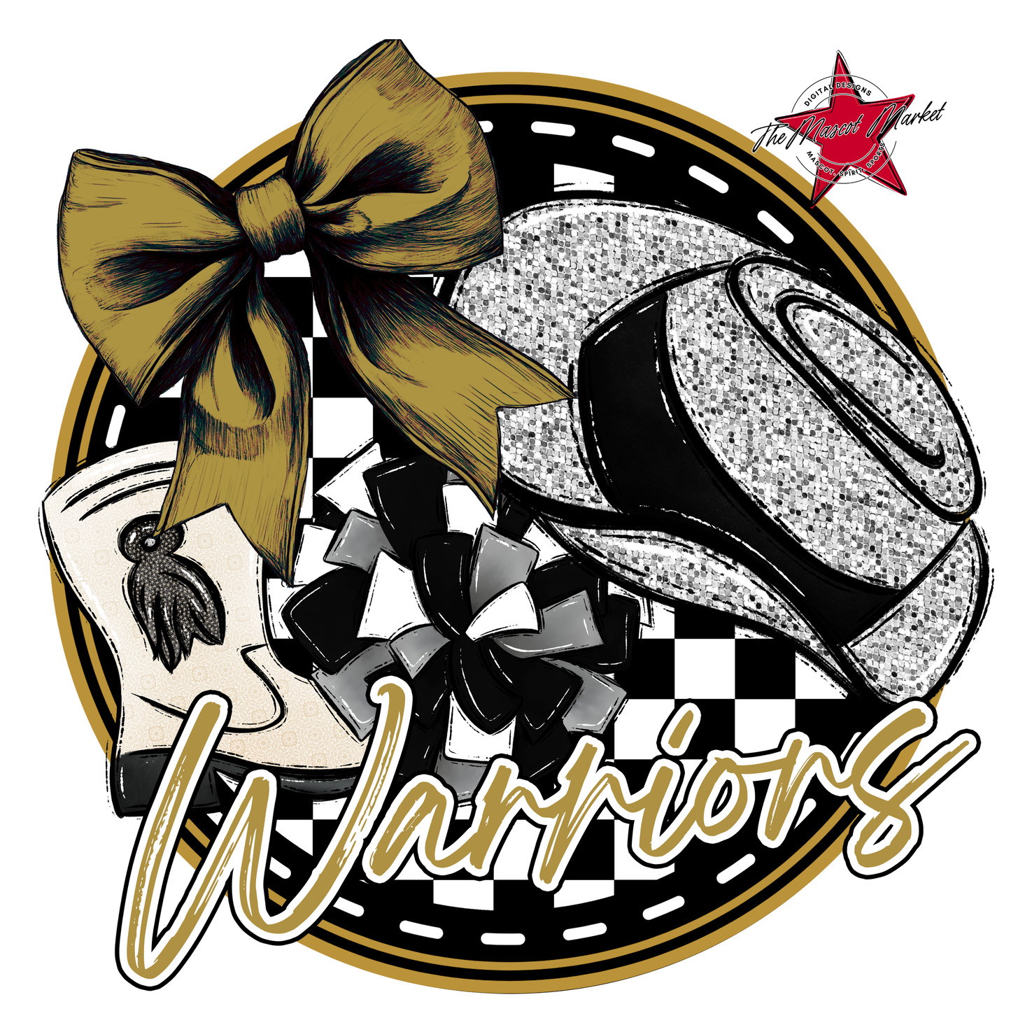 Warriors Circle Drillteam Design-Gold