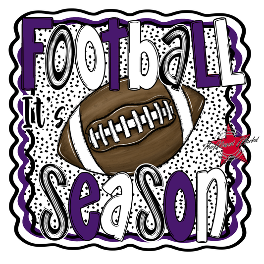 It's Football Season Dot Design-Purple