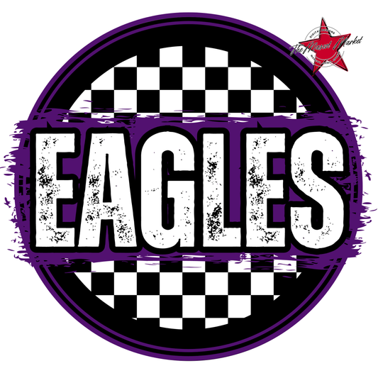 Eagles Circle Design-Purple