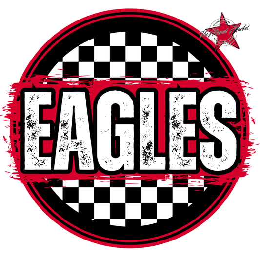 Eagles Circle Design-Red