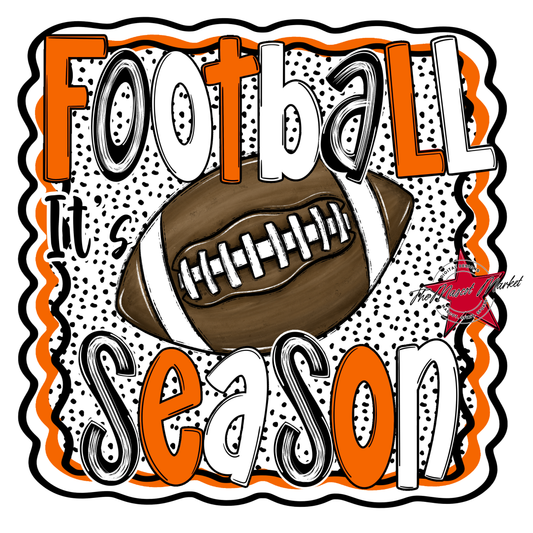 It's Football Season Dot Design-Orange