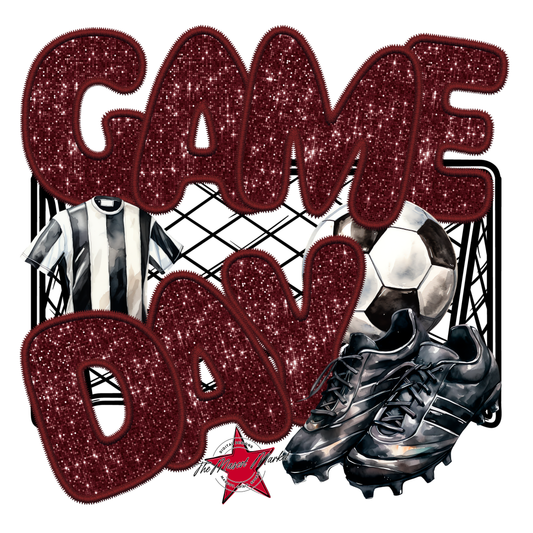 Game Day Soccer Design-Maroon