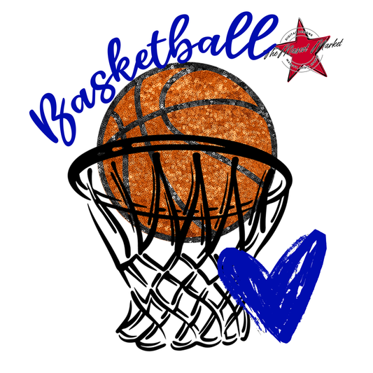 Basketball Sequins w Net-Blue