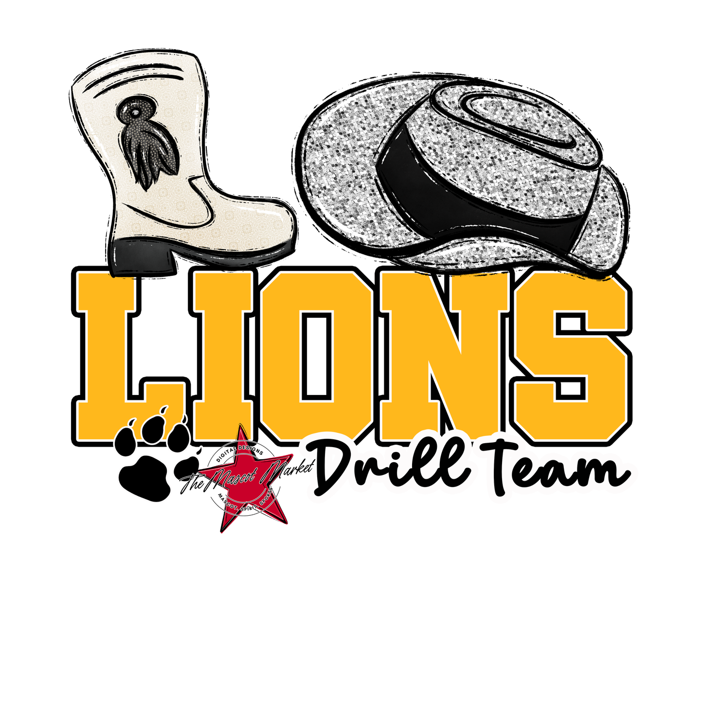 Lions Varsity Drillteam-Yellow