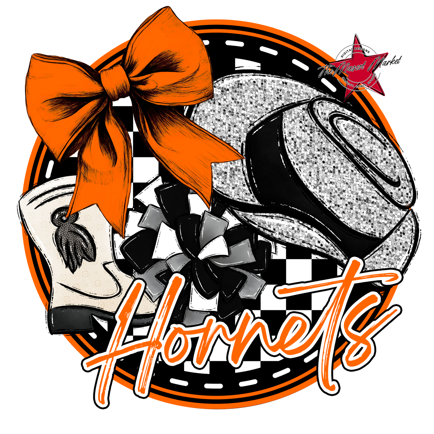 Hornets Circle Drillteam Design-Orange