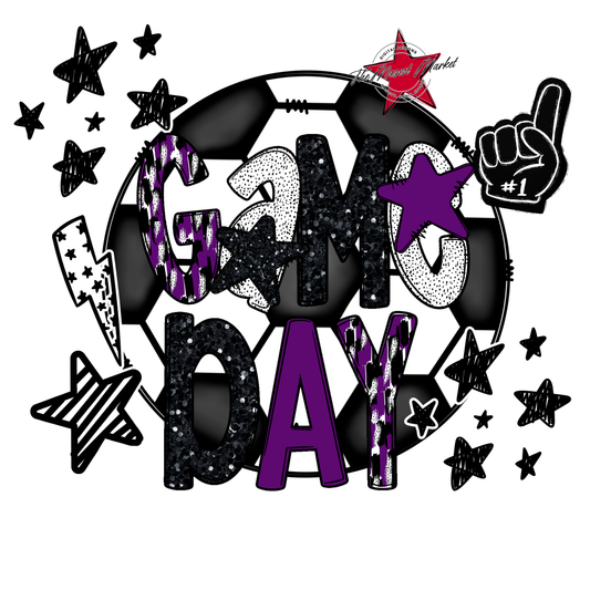 Game Day Scrape Soccer Design-Purple