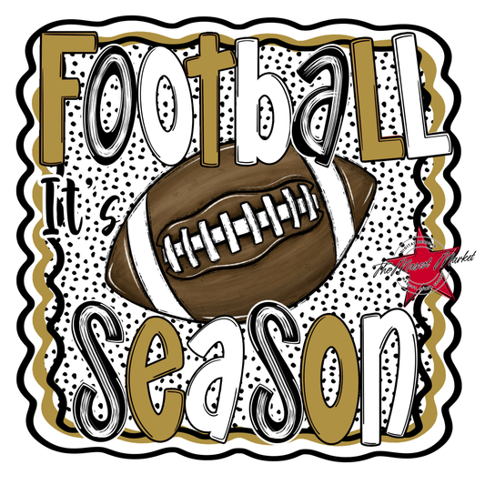 It's Football Season Dot Design-Gold