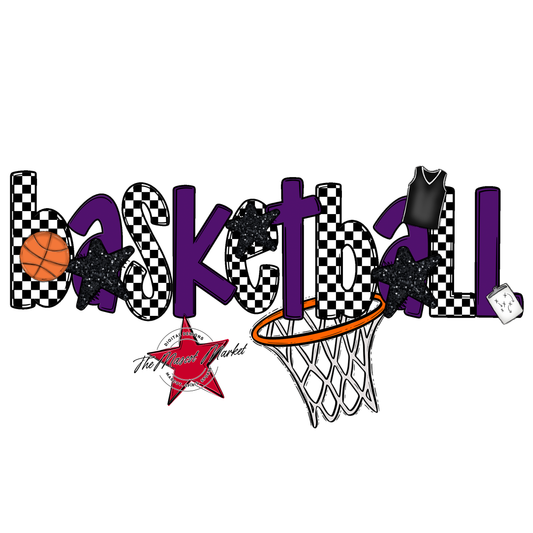 Basketball Checker Alpha-Purple