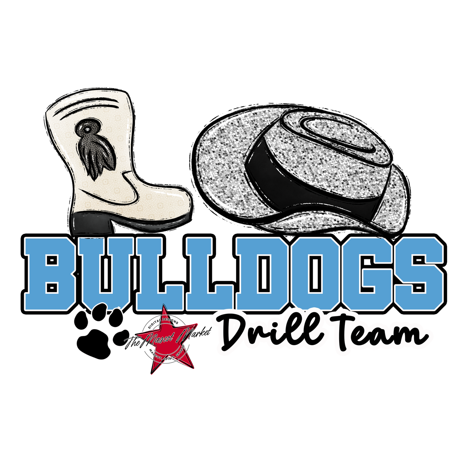 Bulldogs Varsity Drillteam-Carolina Blue