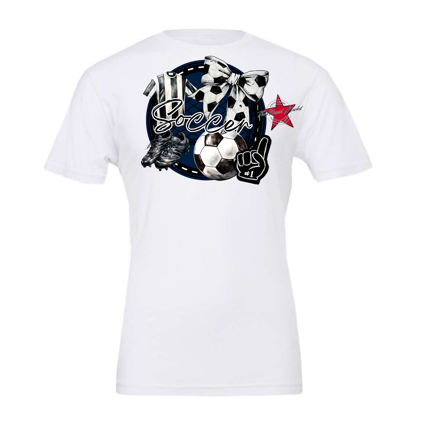 Circle Soccer Design-Navy