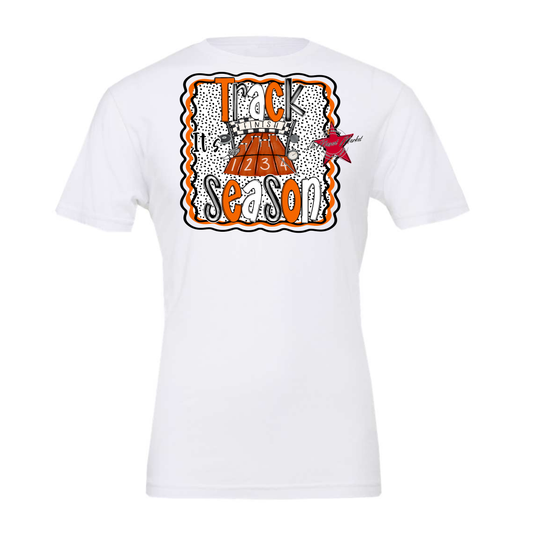 It's Track Season Dot Design-Burnt Orange