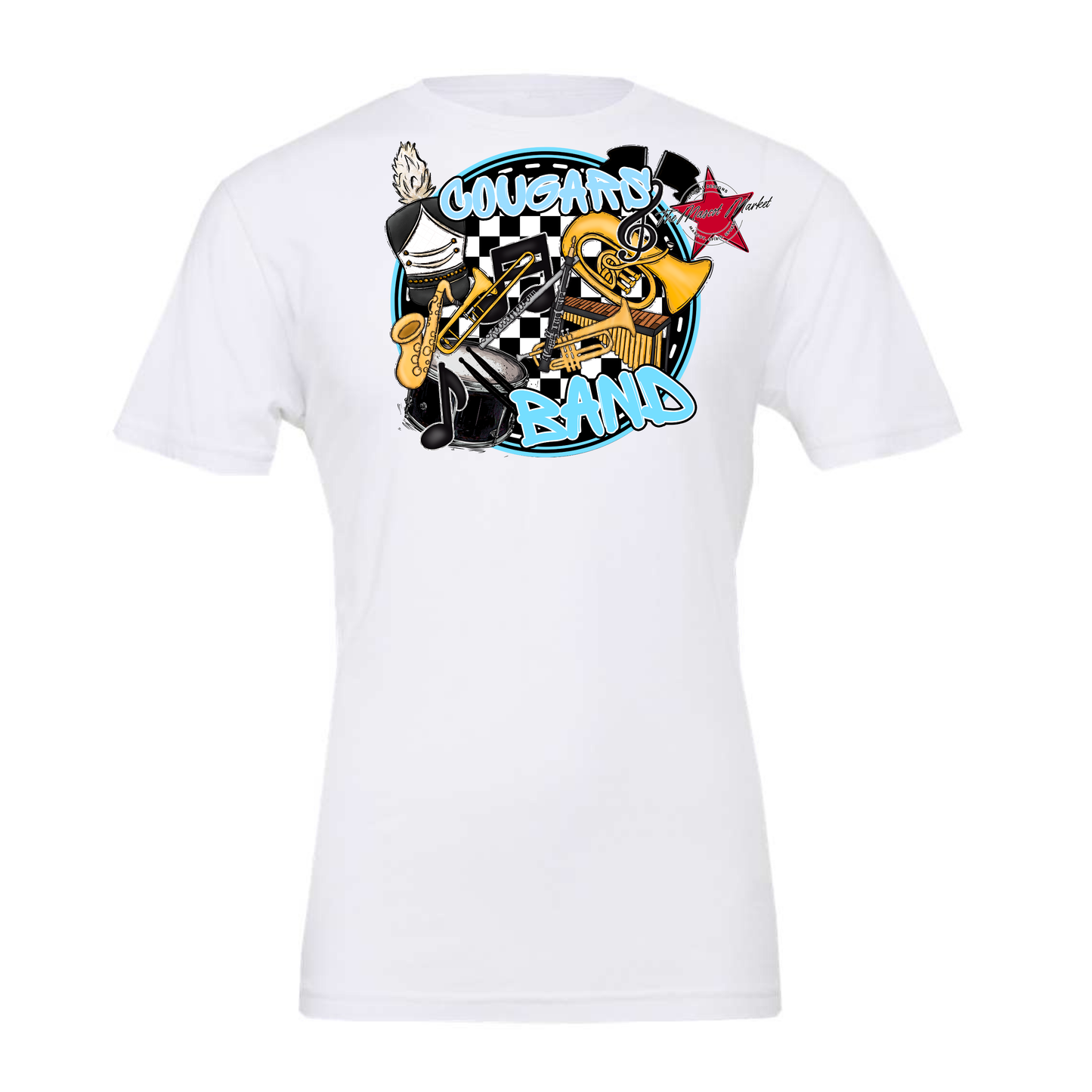 Cougars Circle Band Design-Columbia Blue