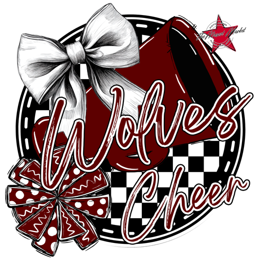 Wolves Circle Cheer Design-Maroon