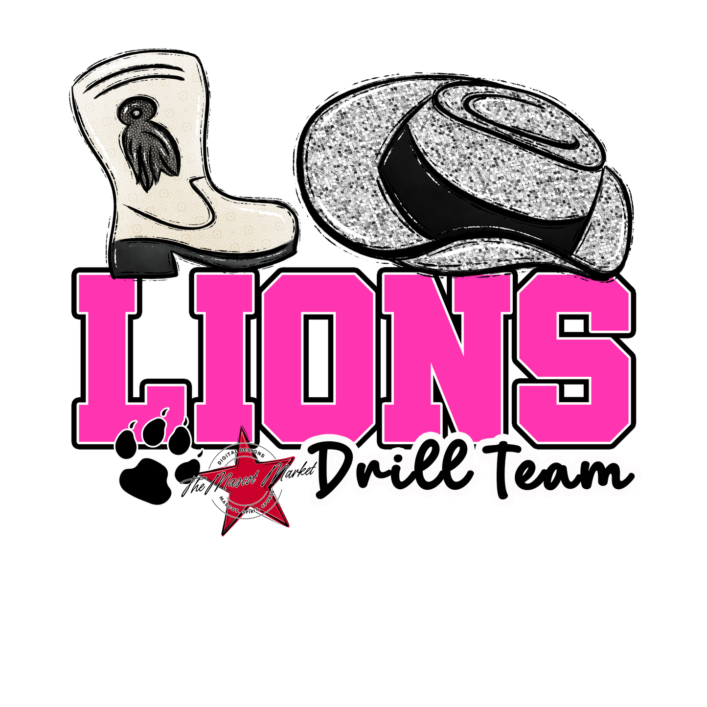 Lions Varsity Drillteam-Pink