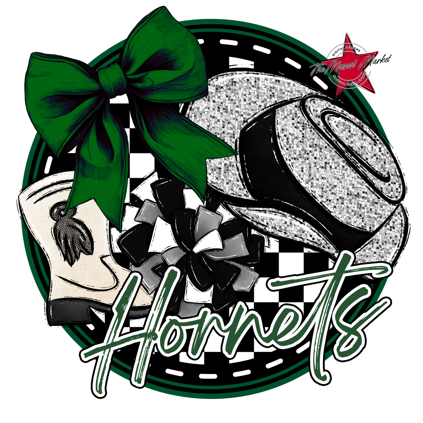 Hornets Circle Drillteam Design-Green