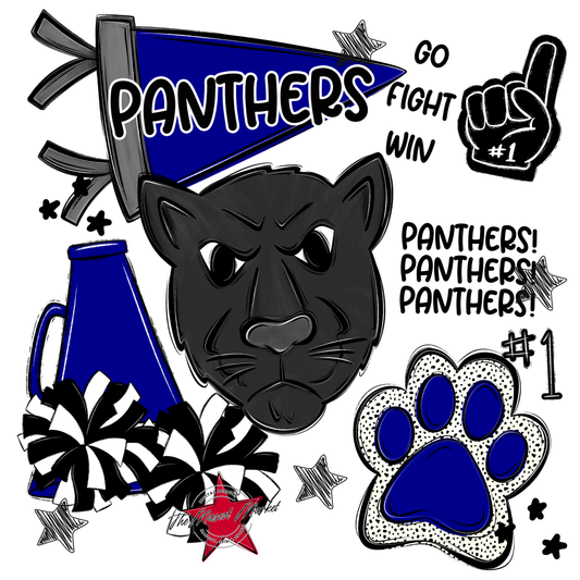 Panthers Spirit Design-Blue