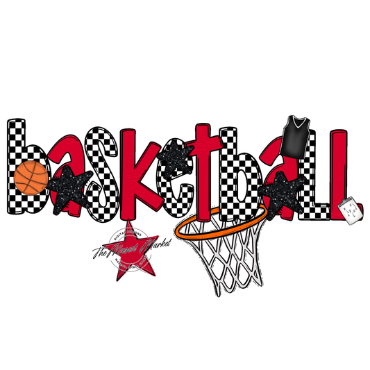 Basketball Checker Alpha-Red