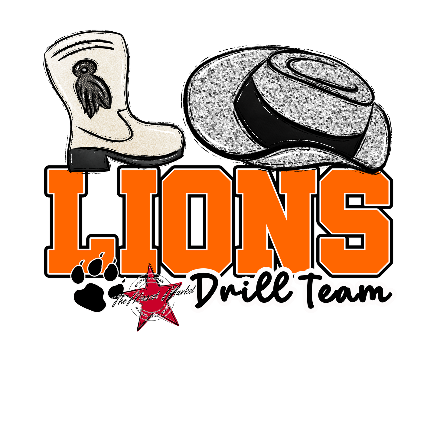 Lions Varsity Drillteam-Orange
