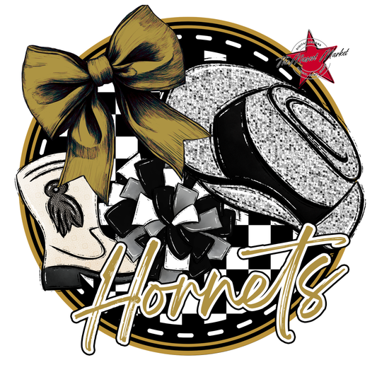 Hornets Circle Drillteam Design-Gold