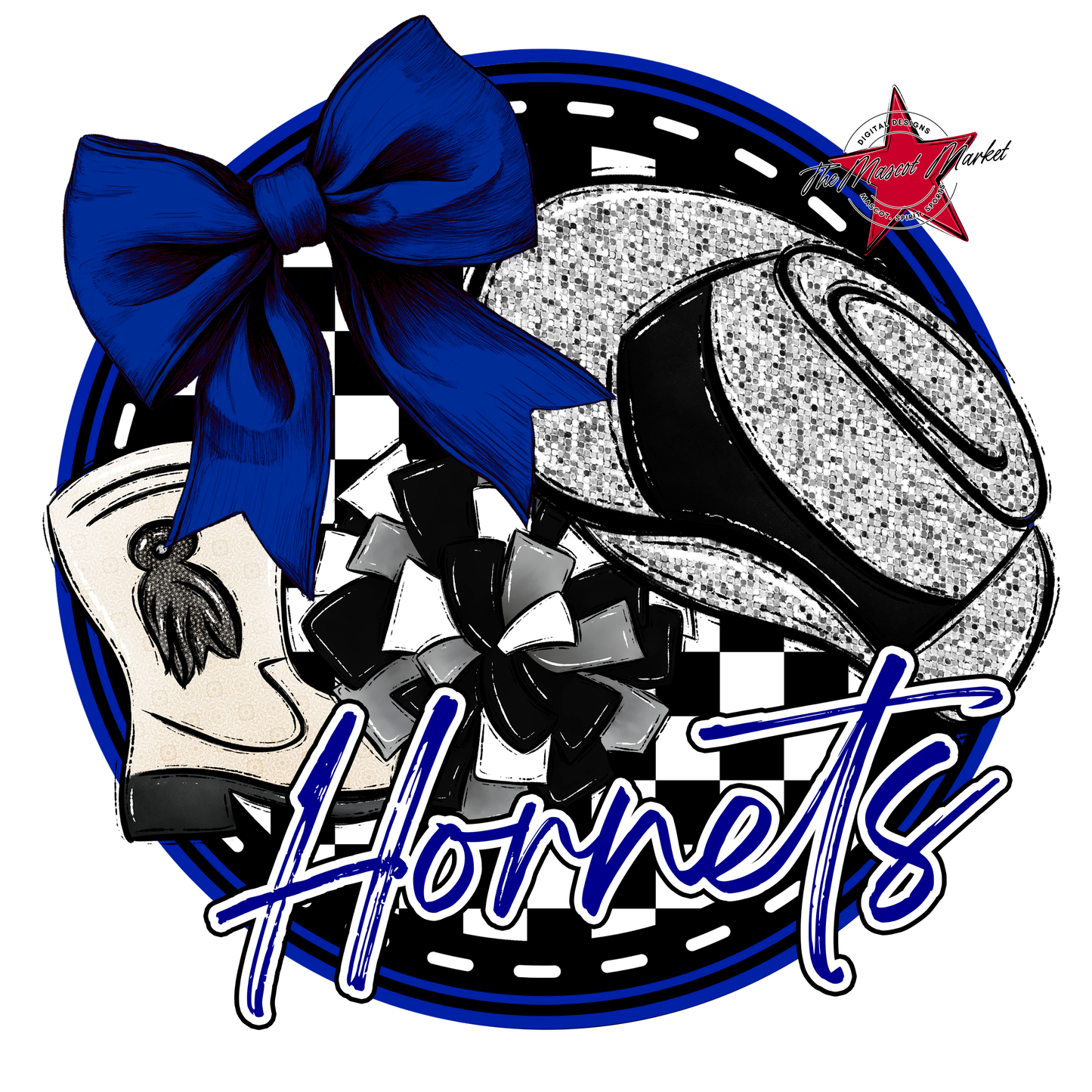 Hornets Circle Drillteam Design-Blue