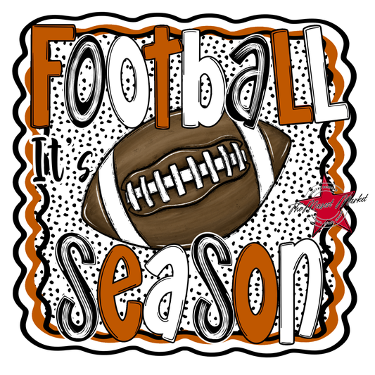 It's Football Season Dot Design-Burnt Orange