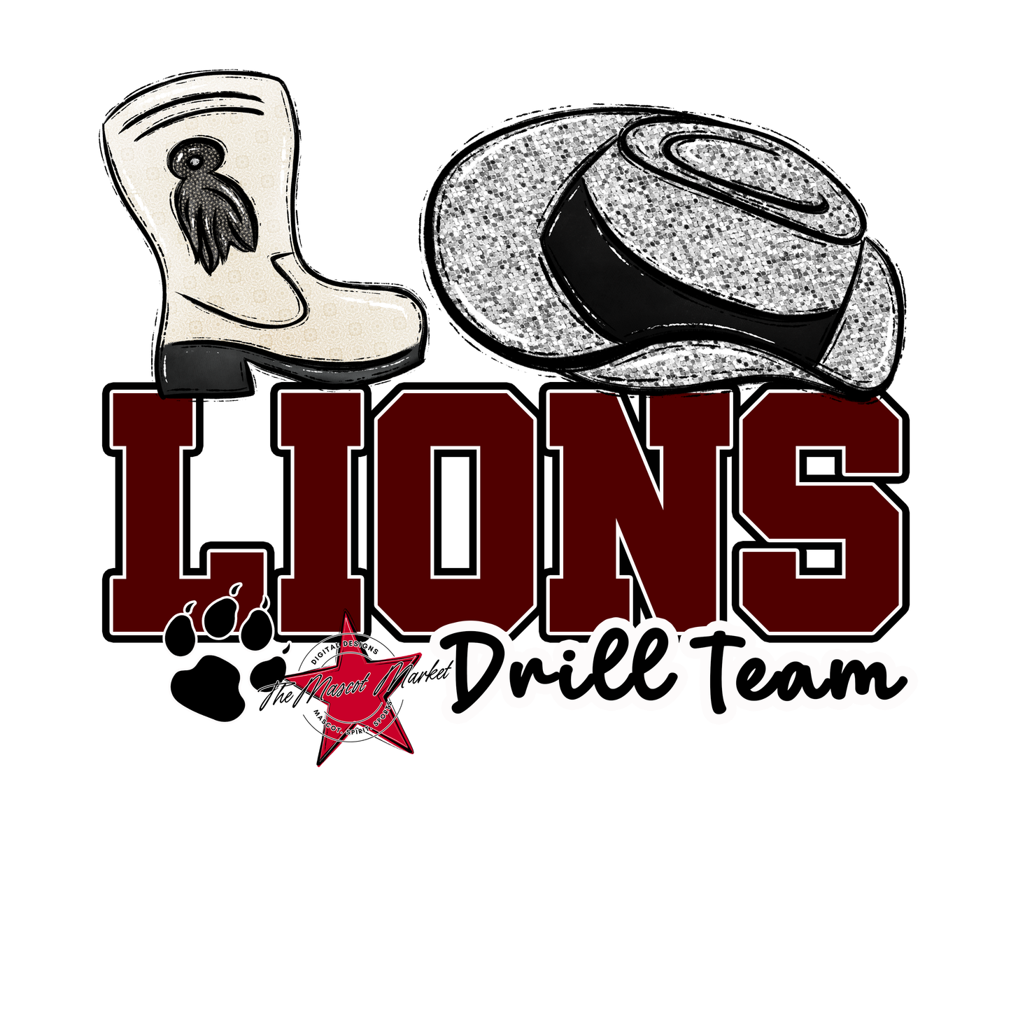 Lions Varsity Drillteam-Maroon