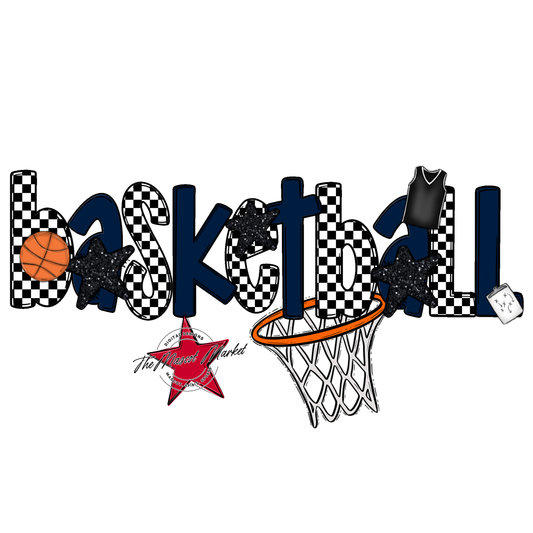 Basketball Checker Alpha-Navy