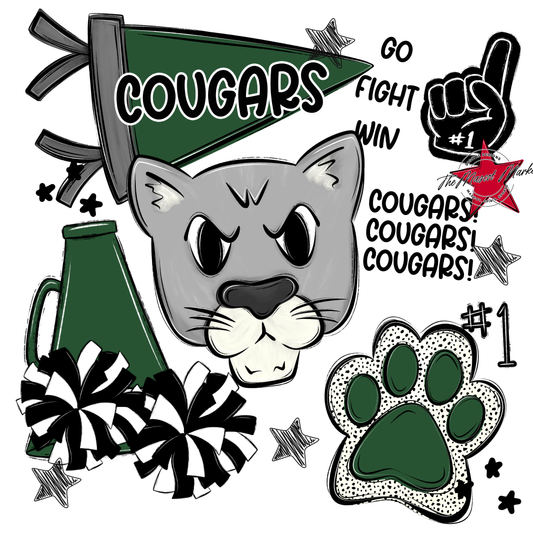 Cougars Spirit Design-Green