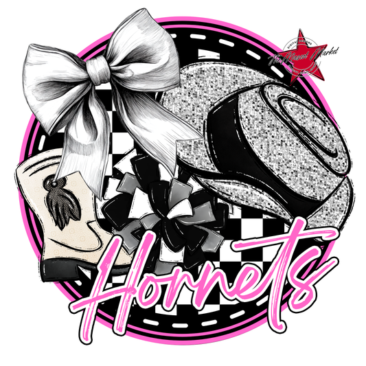 Hornets Circle Drillteam Design-Baby Pink