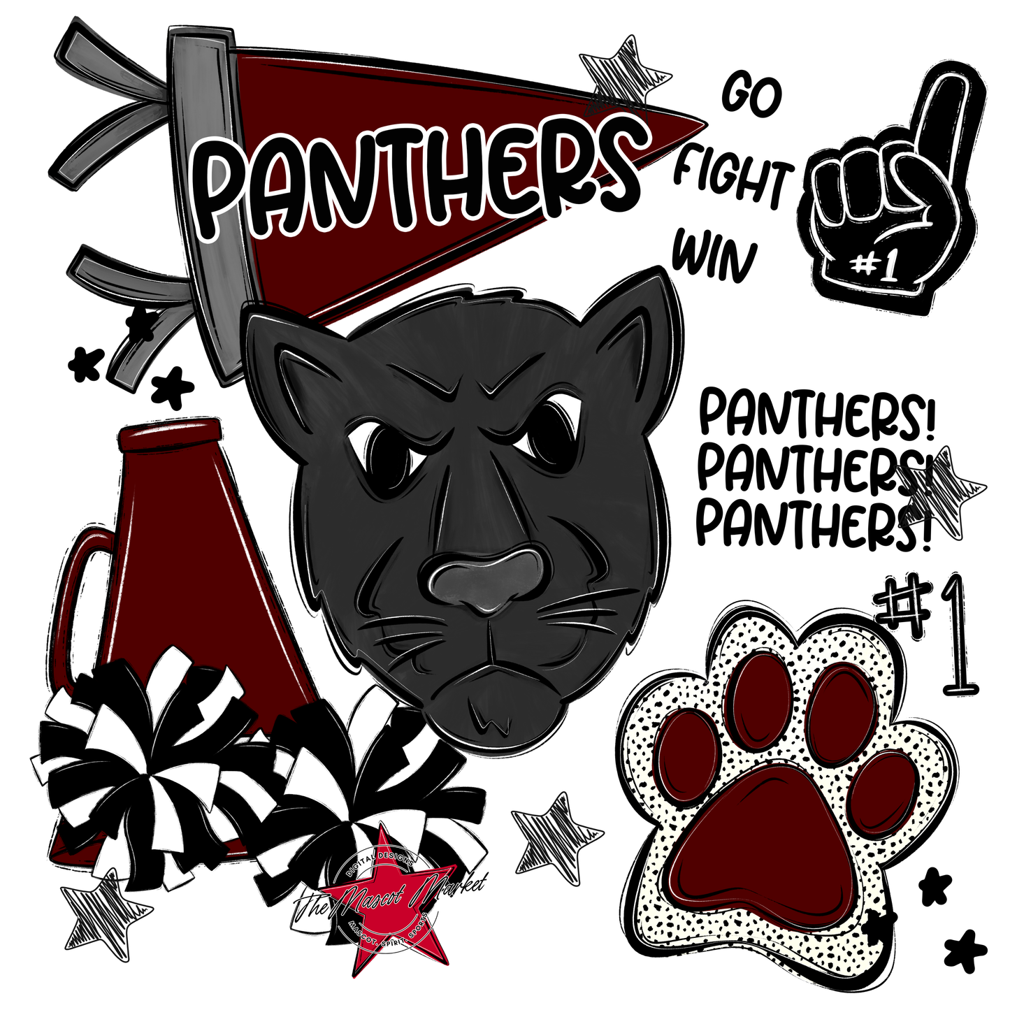 Panthers Spirit Design-Maroon